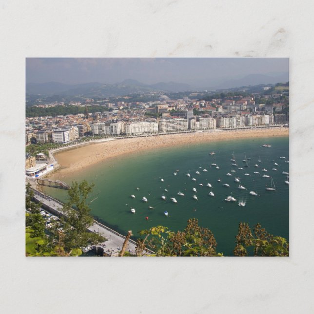 Postal San Sebastián, España. La ciudad vasca de San (Anverso)