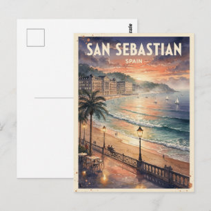 Postal San Sebastián España Viaje Vintage