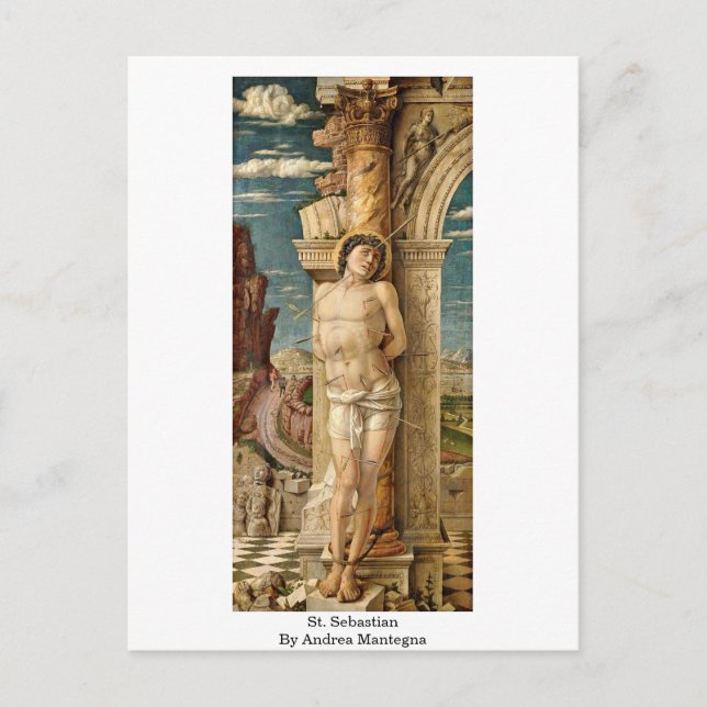 Postal San Sebastián Por Andrea Mantegna (Anverso)
