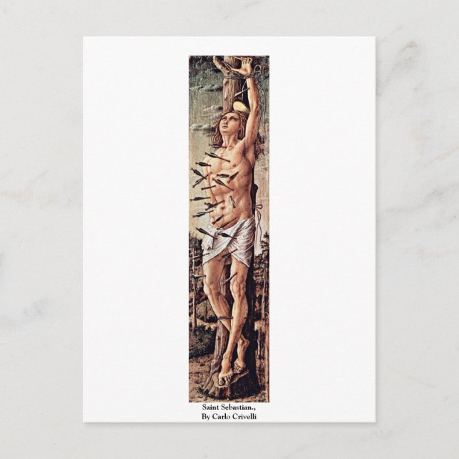 Postal San Sebastián., Por Carlo Crivelli (Anverso)