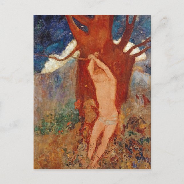 Postal San Sebastián por Odilon Redon (Anverso)