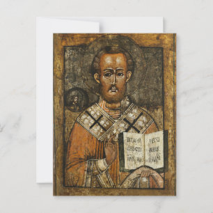 Postal San Tijón de un ícono cristiano ortodoxo amazónico