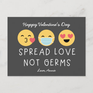 Postal San Valentín de clase de emoji - Gris