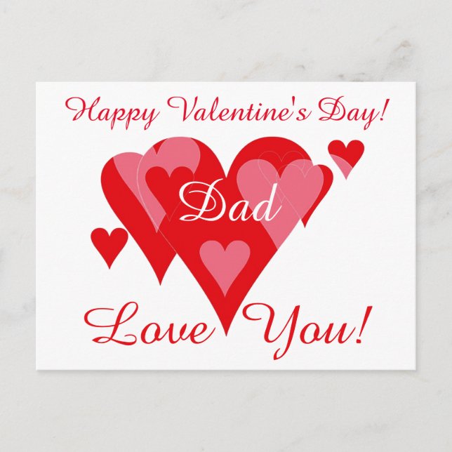 Postal San Valentín de Janz para Dad Love You (Anverso)