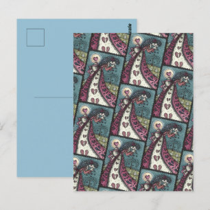 POSTAL SAN VALENTÍN LLORANDO CORAZÓN ROTO, CEMENTERIO GÓT