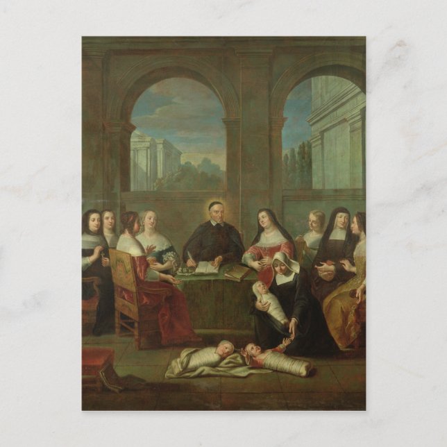 Postal San Vicente de Paul y las Hermanas de la Caridad (Anverso)