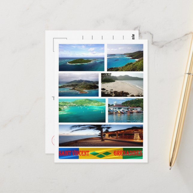 Postal San Vicente y las Granadinas - Mosaico - (Anverso/Reverso In Situ)