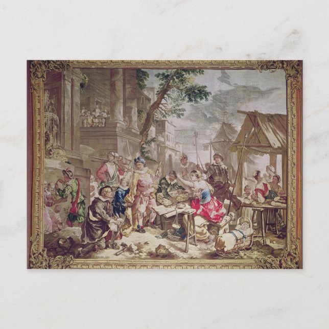 Postal Sancho Panza y el vendedor de nueces (Anverso)