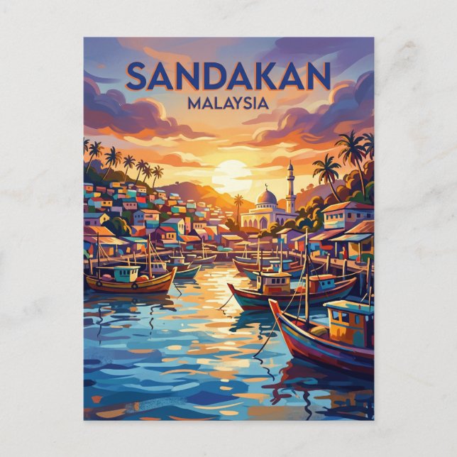 Postal Sandakan Malasia (Anverso)