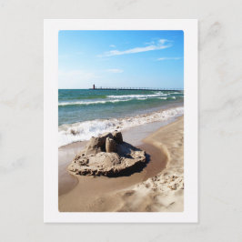Postal Sandcastle Along Lake Michigan