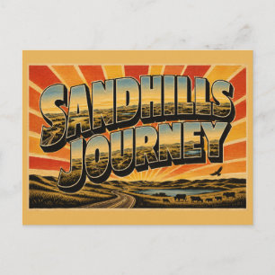 Postal Sandhills Journey Nebraska Dunas Lagos Pastizales