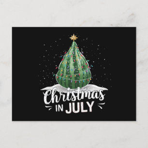 Postal Sandía Árbol de Navidad Navidad en Julio Verano