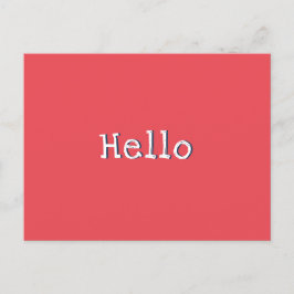 Postal Sandía Rojo Chic Moderno Simple Hola Personalizado