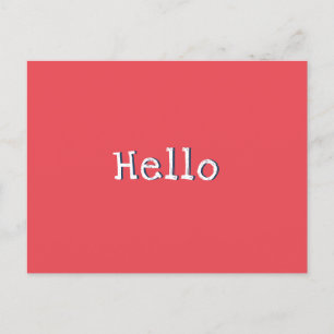 Postal Sandía Rojo Chic Moderno Simple Hola Personalizado