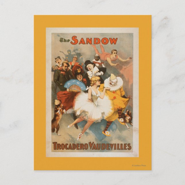 Postal Sandow Trocadero Vaudevilles Tema del Carnaval (Anverso)