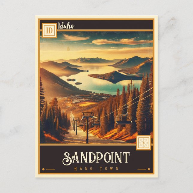 Postal Sandpoint, Idaho | Vintage (Anverso)