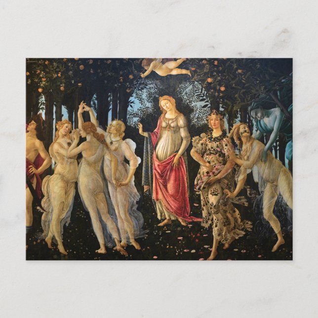 Postal Sandro Botticelli - Bella Artes Primavera (Anverso)