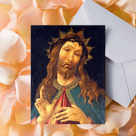Postal Sandro Botticelli Cristo coronado con Cuaresma