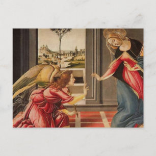 Postal Sandro Botticelli - La Anunciación GC