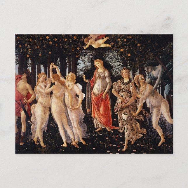 Postal Sandro Botticelli Primavera Bella Artes (Anverso)