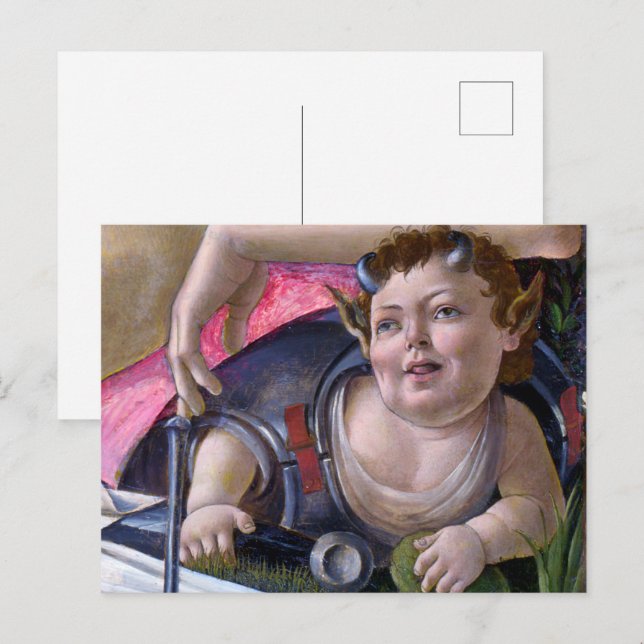Postal Sandro Botticelli - Venus y Marte - Putti (Anverso / Reverso)