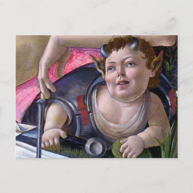 Postal Sandro Botticelli - Venus y Marte - Putti (Anverso)
