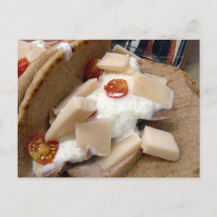 Postal Sándwich de pita de cerdo