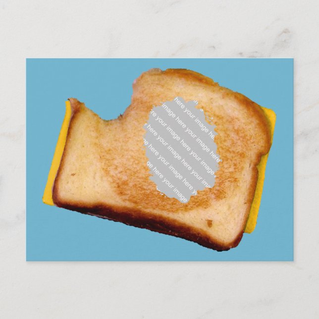 Postal Sandwich de queso a la parrilla del personalizable (Anverso)