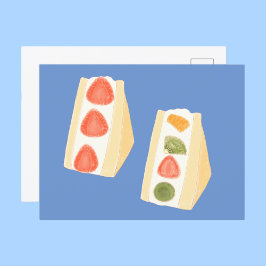 Postal Sándwiches De Frutas Y Postres De Crema