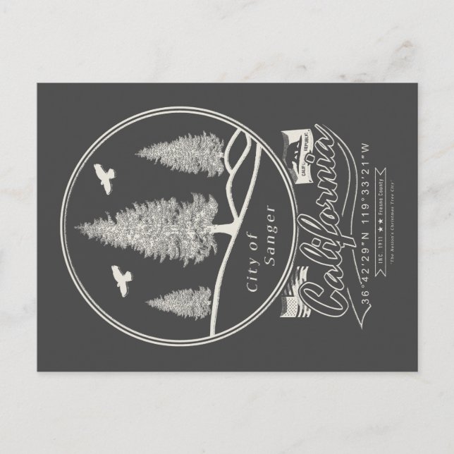 POSTAL SANGER FRESNO CALIFORNIA (Anverso)