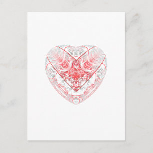 Postal Sangrado Corazón Blanco
