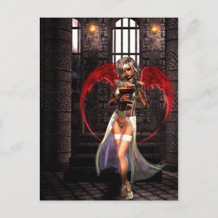 Postal Sangre Ángel Chicas Góticos™ Fantasía de vampiros 