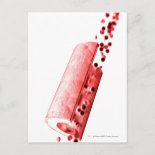Postal Sangre fluyendo por una arteria