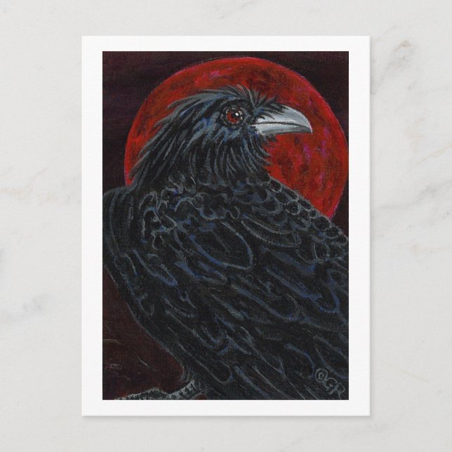Postal Sangre Moon Raven (Anverso)