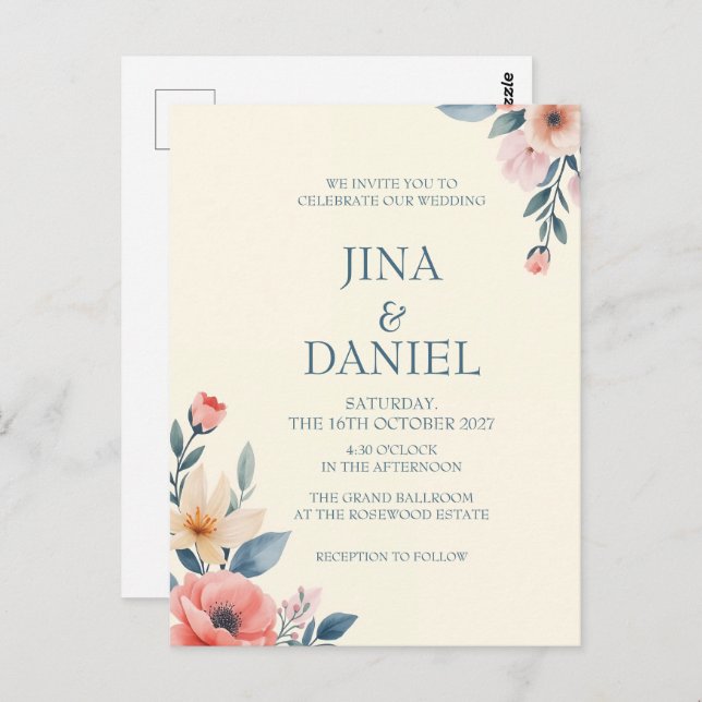 Postal Sangre rubor (Anverso / Reverso)