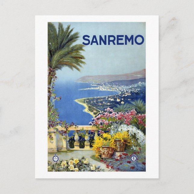 Postal Sanremo Italia Vintage (Anverso)