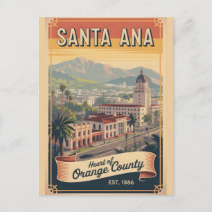 Postal Santa Ana California Vintage Retro Viaje