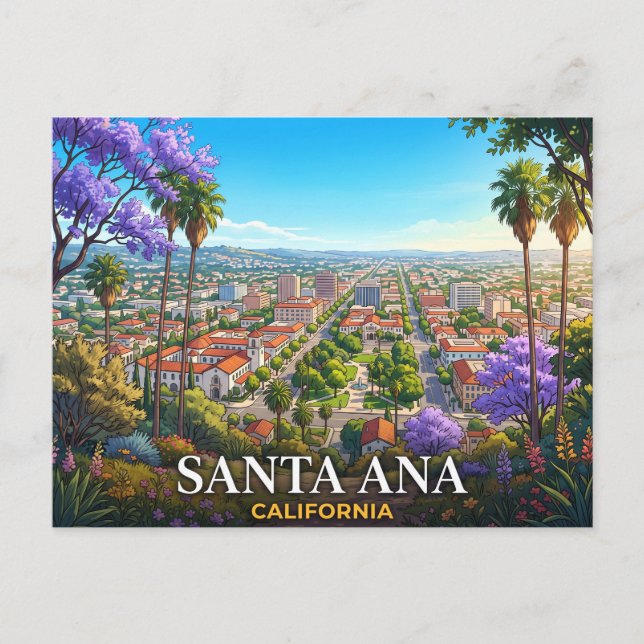 Postal Santa Ana Viajes California (Anverso)