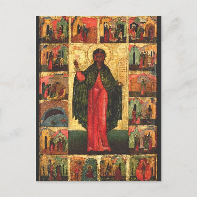 Postal Santa Anastasia la Libertadora Arte Bizantino (Anverso)