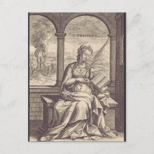 Postal Santa Anastasia, santa cristiana y mártir