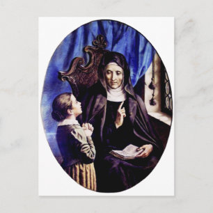 Postal Santa Ángela Merici Patrona de Educadores y