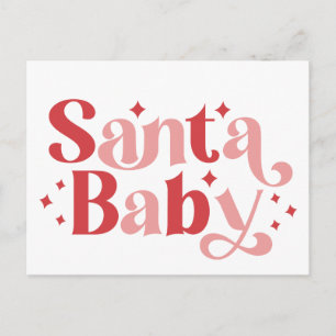 Postal Santa Baby - Tipografía Retro de Navidad