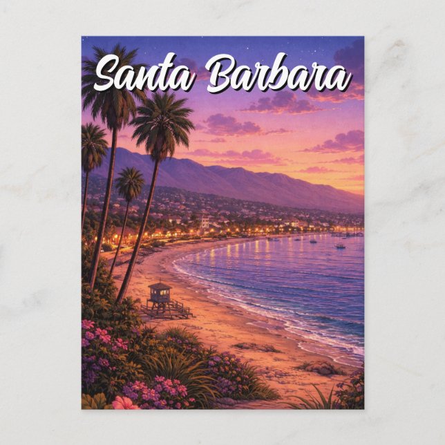 Postal Santa Barbara California (Anverso)