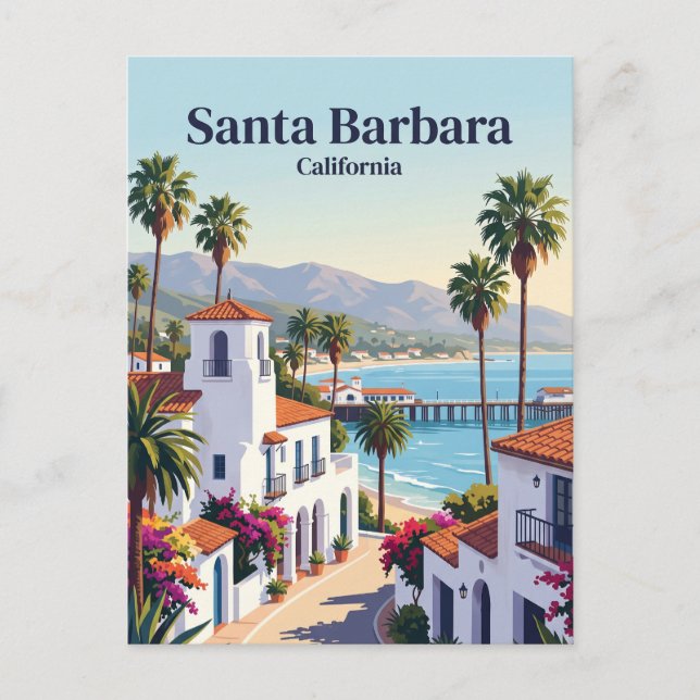 Postal Santa Bárbara, California (Anverso)