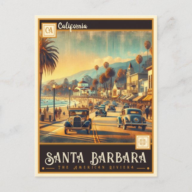 Postal Santa Bárbara, California | Vintage (Anverso)