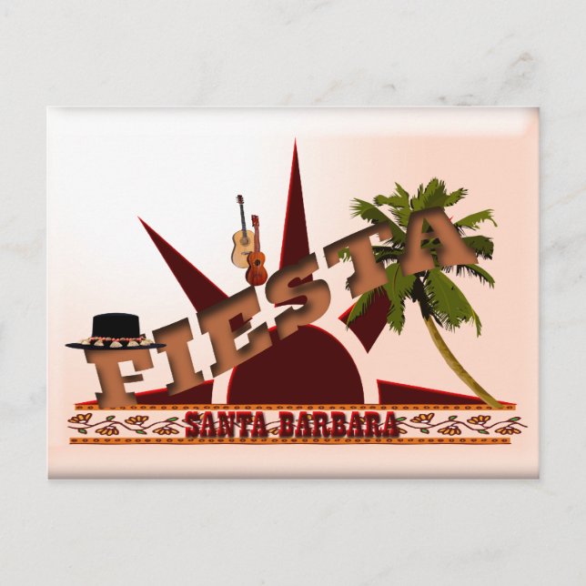 Postal Santa Barbara Fiesta (Anverso)