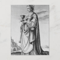 Santa Bárbara, grabada por Wenceslaus Hollar, 1647