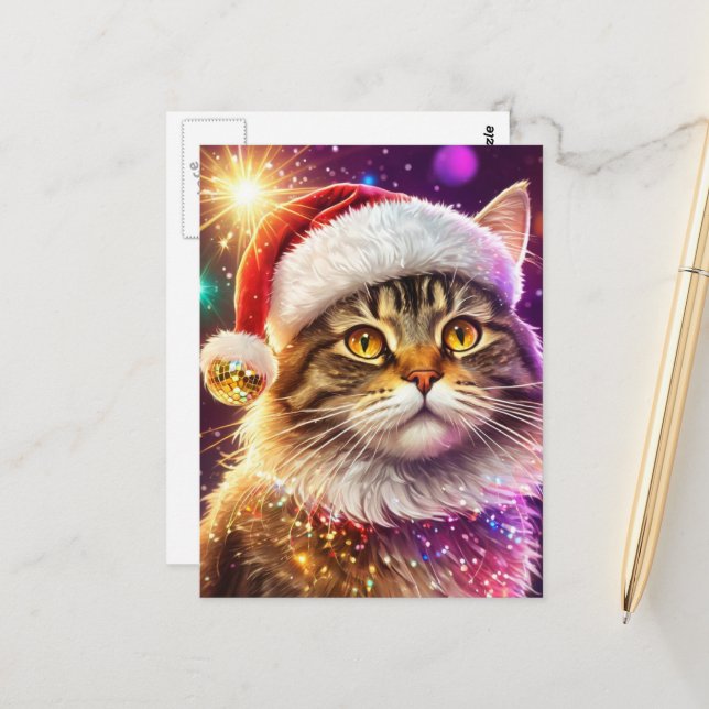 Postal Santa Cat (Anverso/Reverso In Situ)
