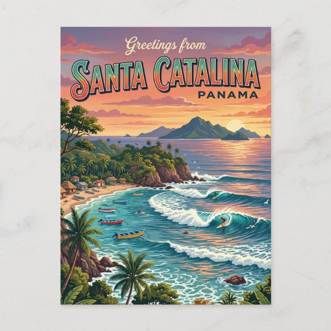 Postal Santa Catalina Panamá (Anverso)
