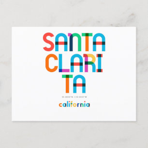 Postal Santa Clarita California Mid Century, Pop Art,